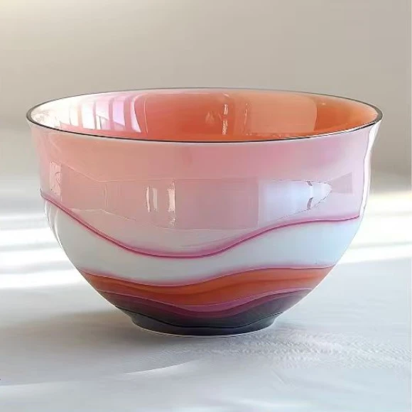 Gradient Amber Sunset Bowl