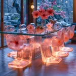 Luminous Petal Dining Table