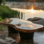 Coastal Driftwood Bench