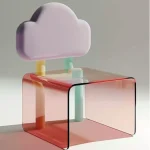 Pastel Cloud Side Table (Blue)