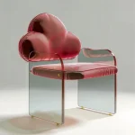 Crimson Wave Dining Chair