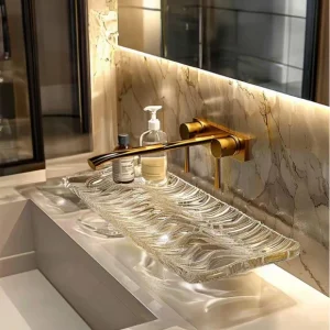 Wavy Acrylic Vanity Organizer Shelf
