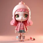 Whimsy Doll - Pink Bonnet